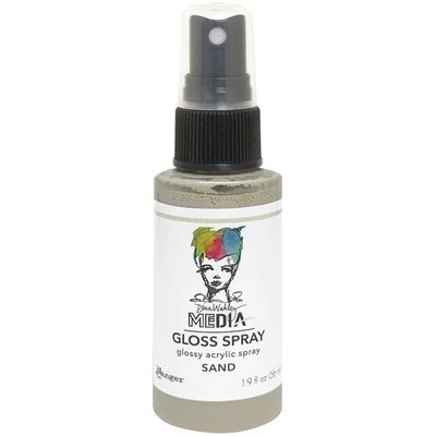 Dina Wakley - Acrylic Gloss Sprays couleur «Sand» 2 oz