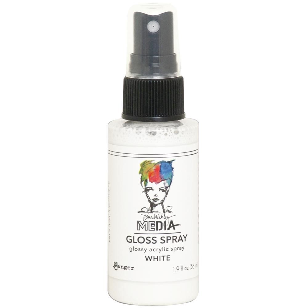Dina Wakley - Acrylic Gloss Sprays couleur «White» 2 oz