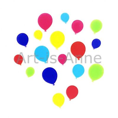 Art-Is-Anne créative - Acrylique «Mini ballons de fête» 18 pièces