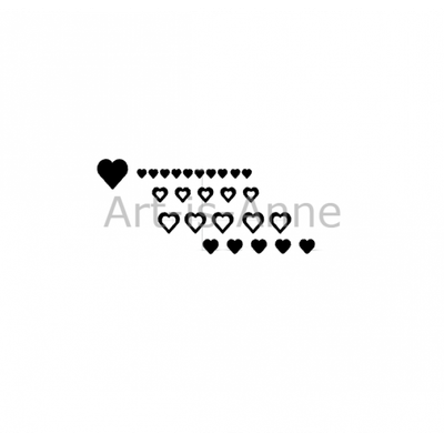 Art-Is-Anne créative - Acrylique «Mini coeur noir»