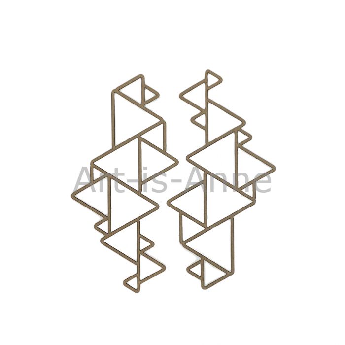 Art-Is-Anne créative - Chipboard «Triangle en folie» 2 pièces