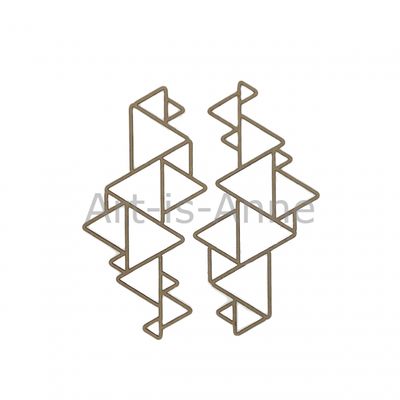 Art-Is-Anne créative - Chipboard «Triangle en folie» 2 pièces