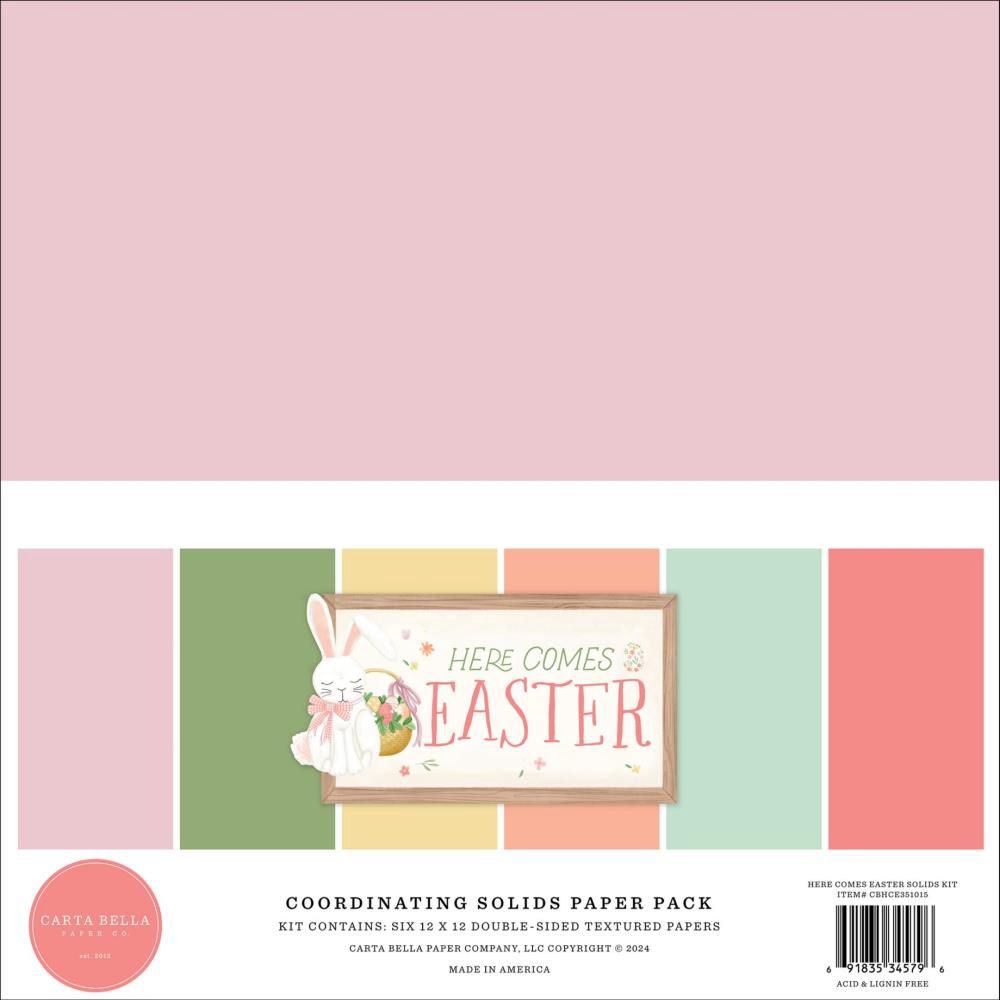 Carta Bella - Papier 12" X 12" Basic «Here Comes Easter» 6 feuilles