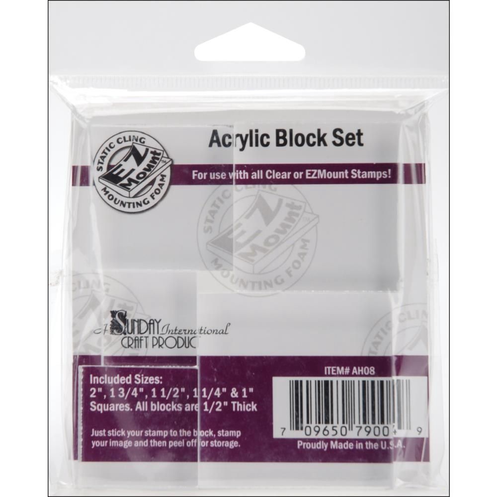 Crafter's Companion - Blocs transparents en acrylique 5 pièces