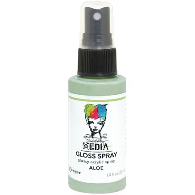 Dina Wakley - Acrylic Gloss Sprays couleur «Aloe» 2 oz