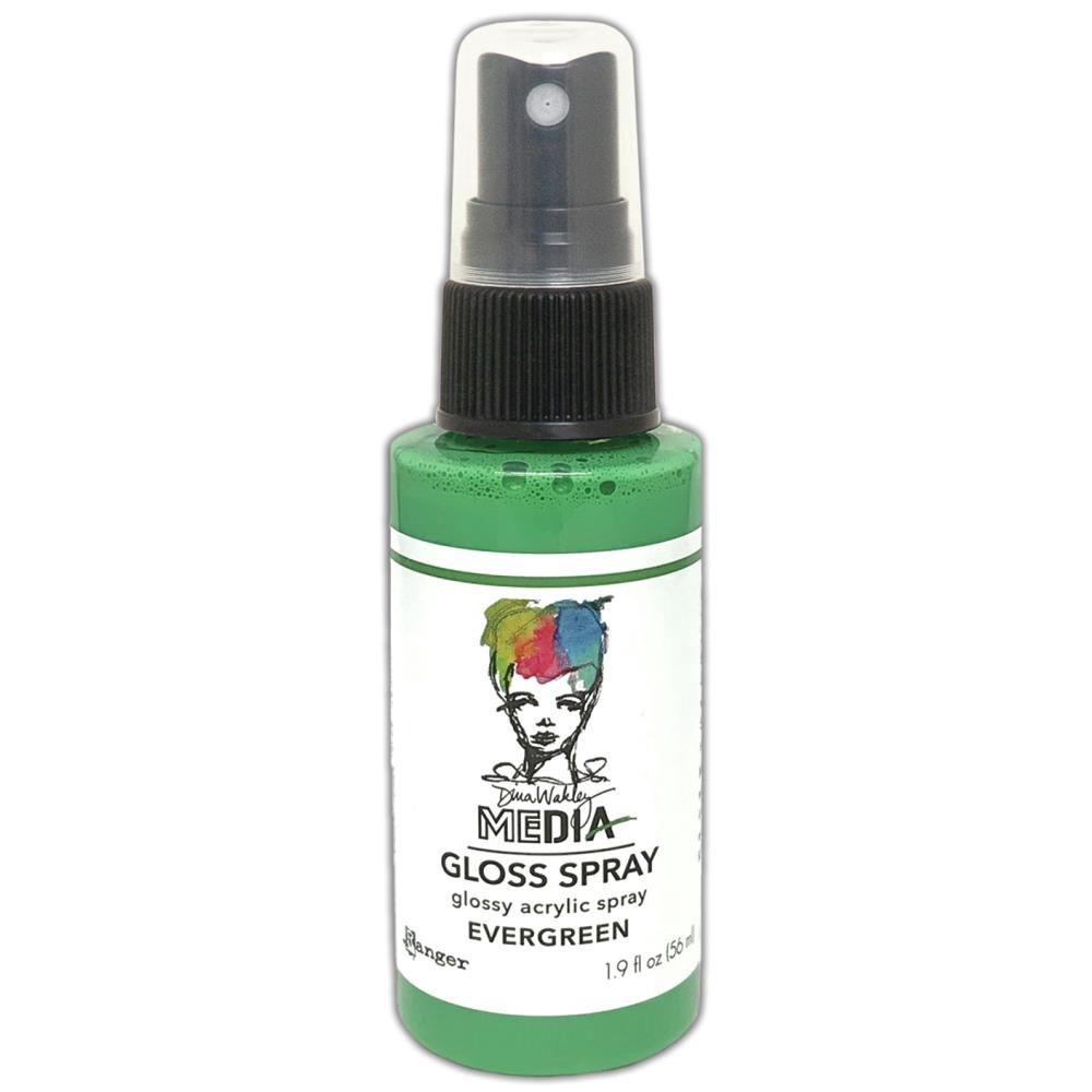 Dina Wakley - Acrylic Gloss Sprays couleur «Evergreen» 2 oz