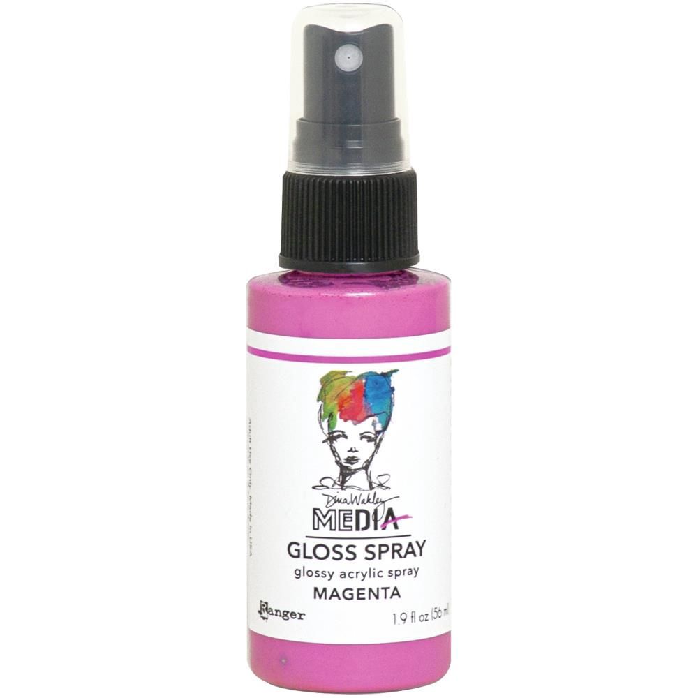 Dina Wakley - Acrylic Gloss Sprays couleur «Magenta» 2 oz