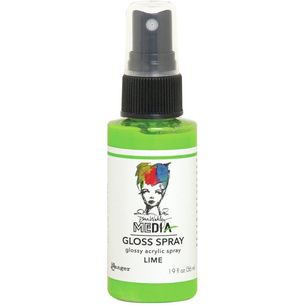 Dina Wakley - Acrylic Gloss Sprays couleur «Lime» 2 oz