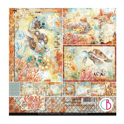 LIQUIDATION!!! Ciao Bella - Papier 8" X 8" «Coral Reef» (Le prix indiqué est déjà réduit de 40%)