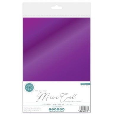 Craft Consortium - Papiers métalliques A4 «Mirror Card/Violet» 10 feuilles