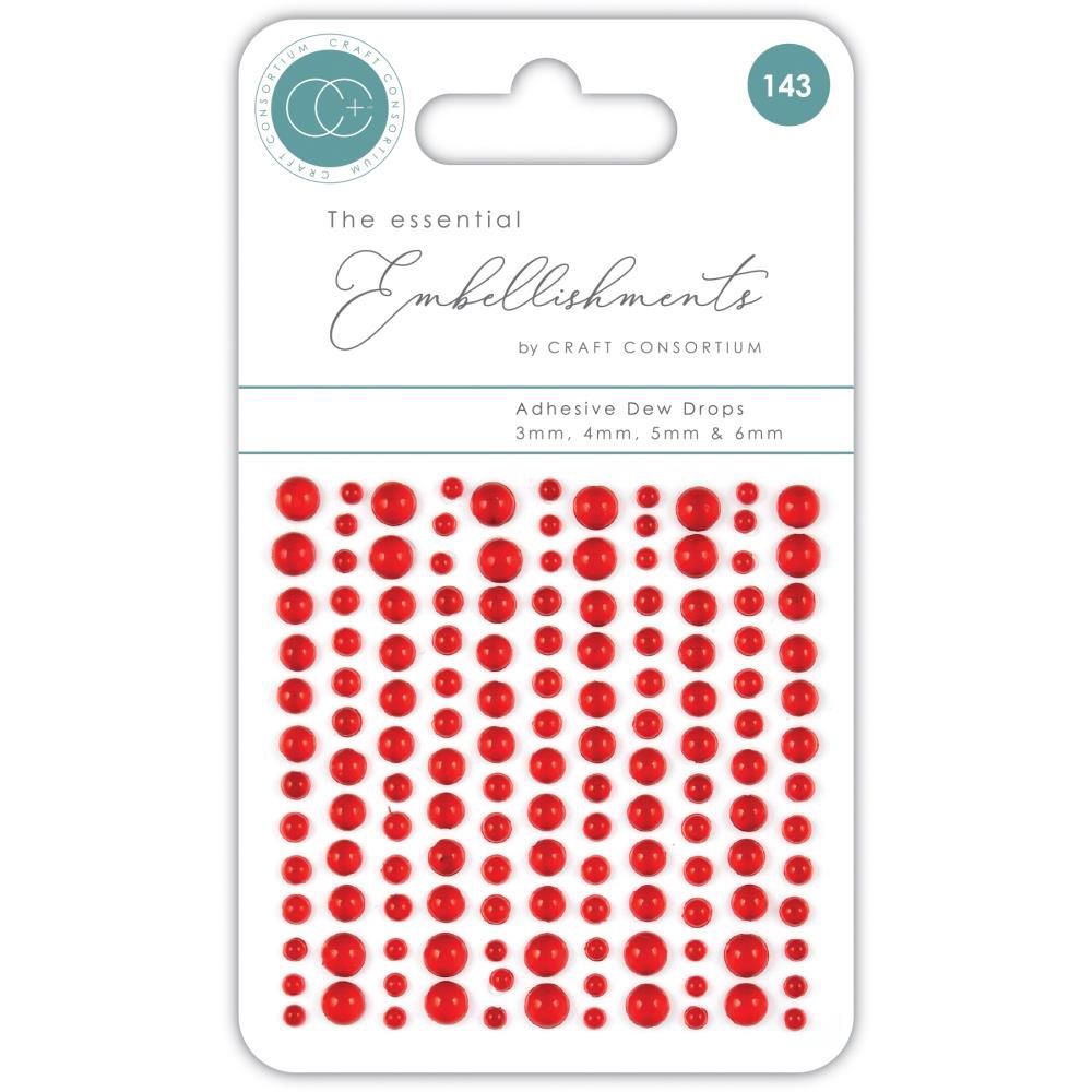 Craft Consortium - Enamel Dots autocollant «Red» 143 pcs