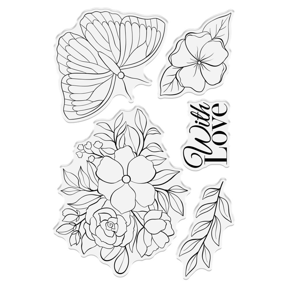 Crafter's Companion - Étampes «With Love» 5 pièces