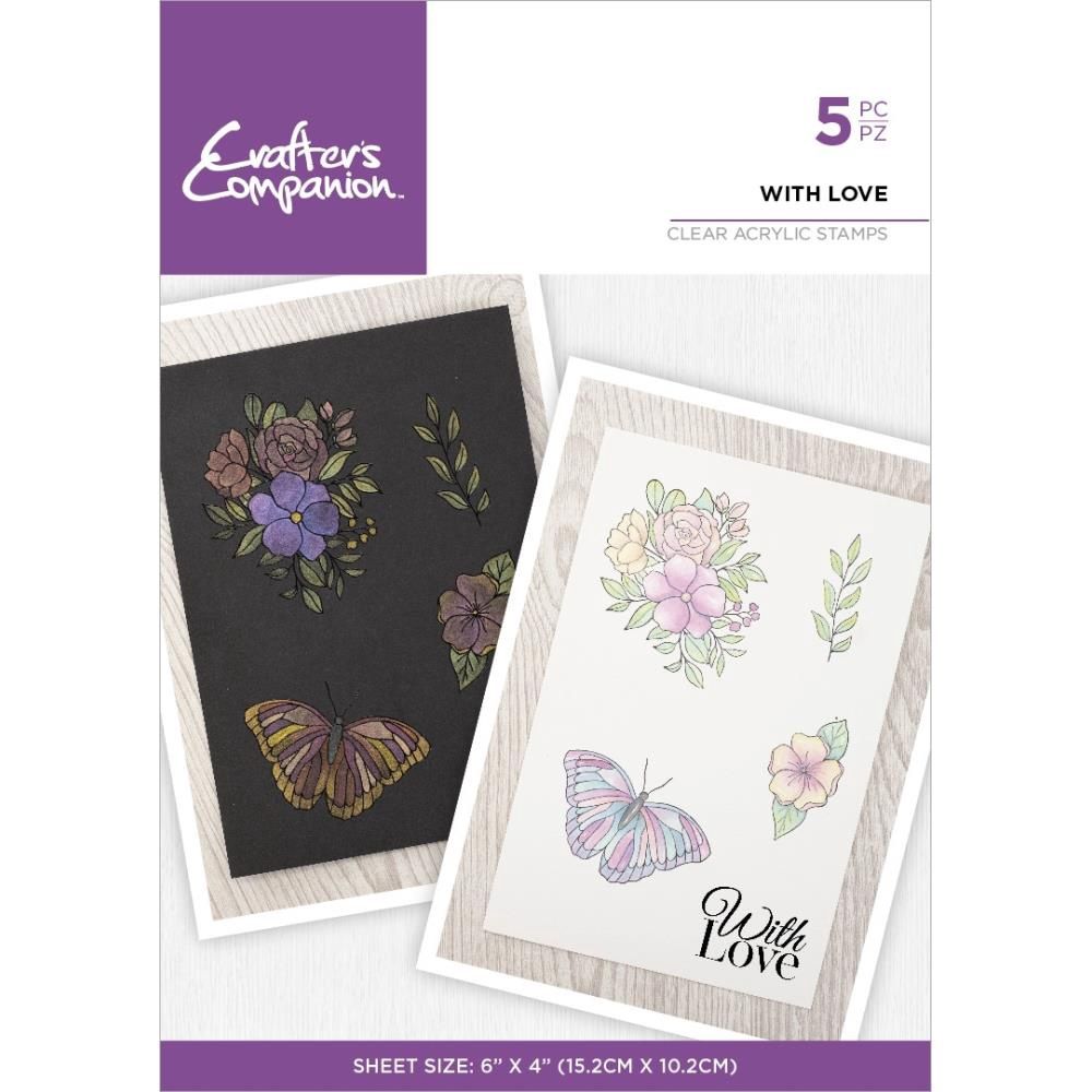 Crafter's Companion - Étampes «With Love» 5 pièces