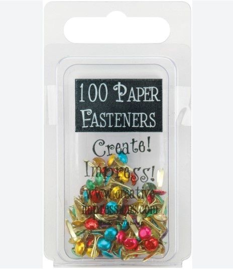 Create! Impress! - Attaches parisienne Multicolor mini en métal 100 pièces