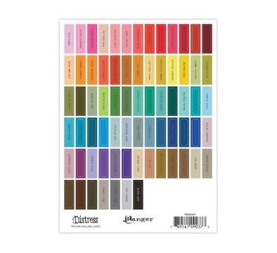 Distress - Feuille d'étiquettes pour mini pad oxide (petit)