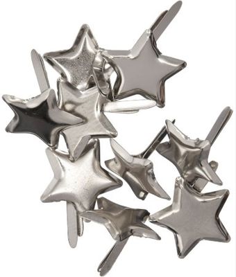 Create! Impress! - Attaches parisienne Étoile argenté en métal 50 pièces