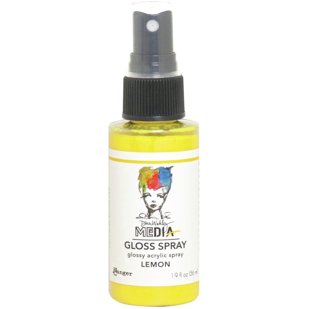 Dina Wakley - Acrylic Gloss Sprays couleur «Lemon» 2 oz