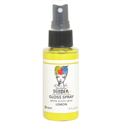 Dina Wakley - Acrylic Gloss Sprays couleur «Lemon» 2 oz