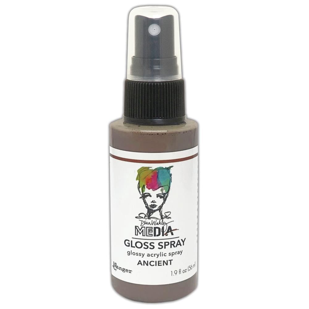 Dina Wakley - Acrylic Metallic Gloss Sprays couleur «Ancient» 2 oz