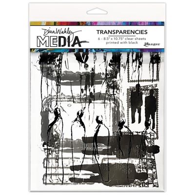 Dina Wakley - Acétates «Frames &amp; Figures Set 2» 6 feuilles