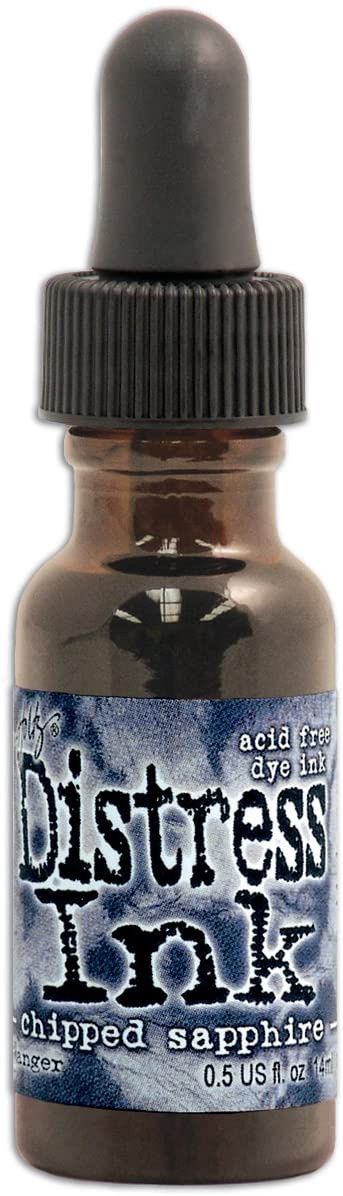 Distress ink Reinkers - Tim Holtz- couleur «Chipped Sapphire»