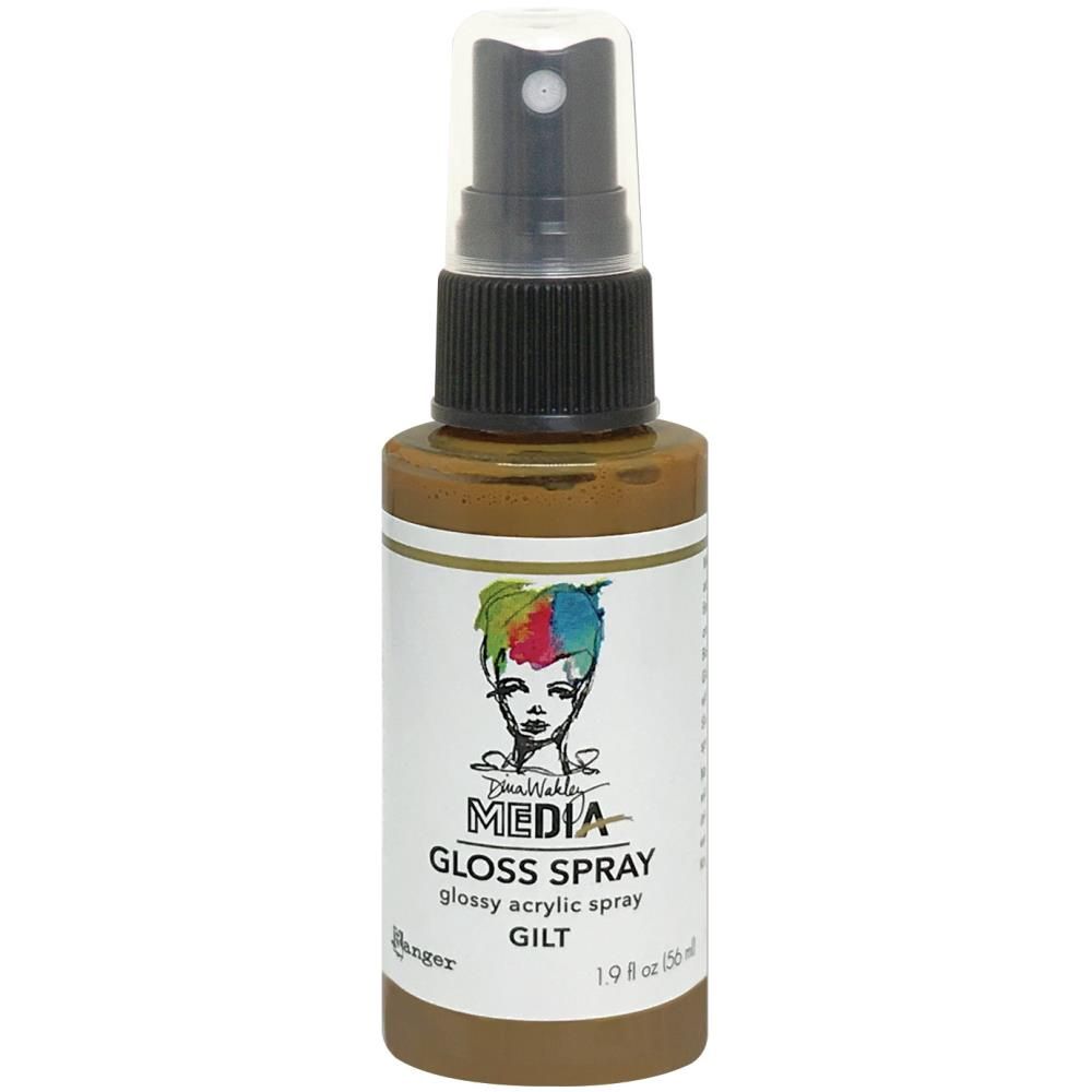 Dina Wakley - Acrylic Gloss Sprays couleur «Gilt» 2 oz