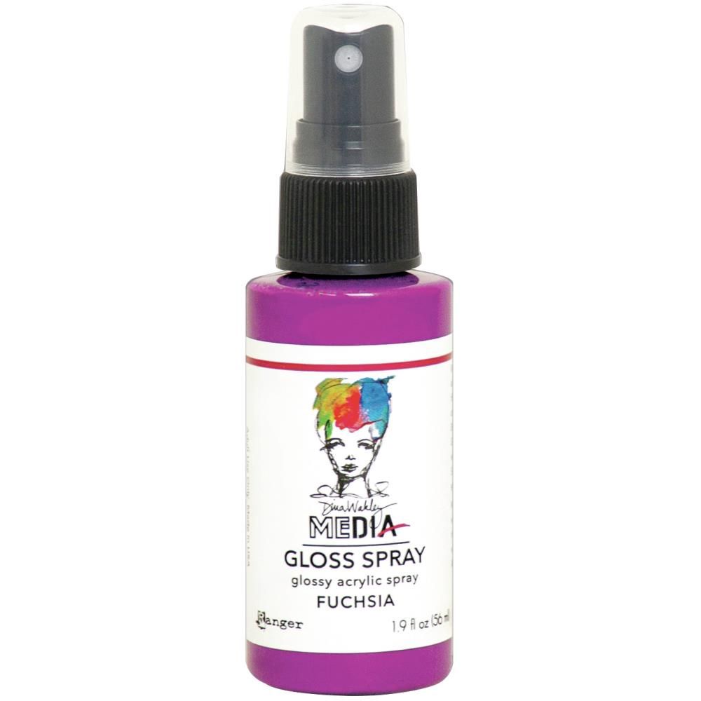Dina Wakley - Acrylic Gloss Sprays couleur «Fuchsia» 2 oz