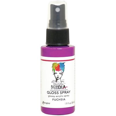 Dina Wakley - Acrylic Gloss Sprays couleur «Fuchsia» 2 oz