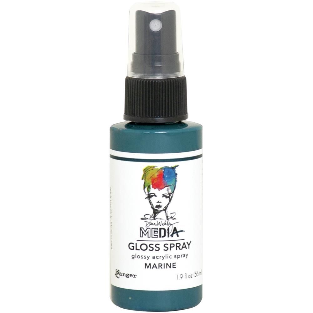 Dina Wakley - Acrylic Gloss Sprays couleur «Marine» 2 oz