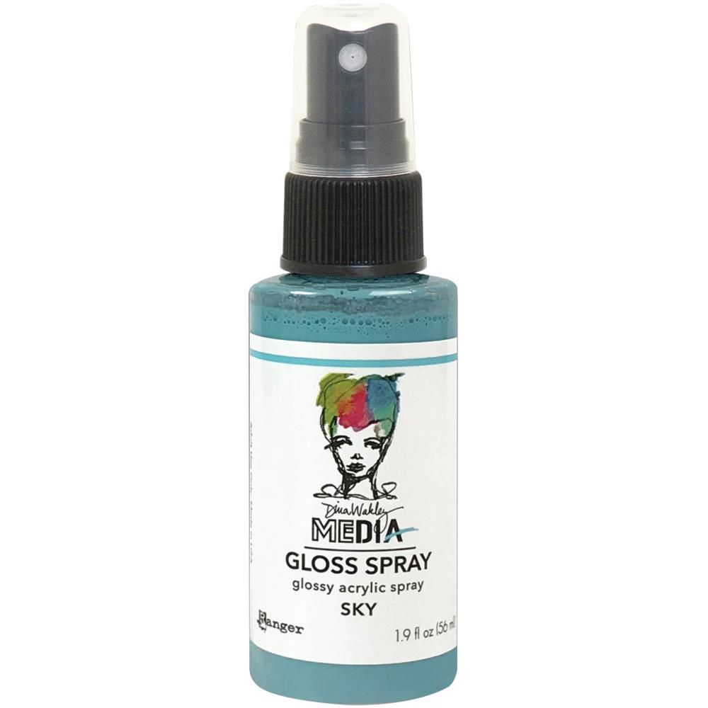 Dina Wakley - Acrylic Gloss Sprays couleur «Sky» 2 oz