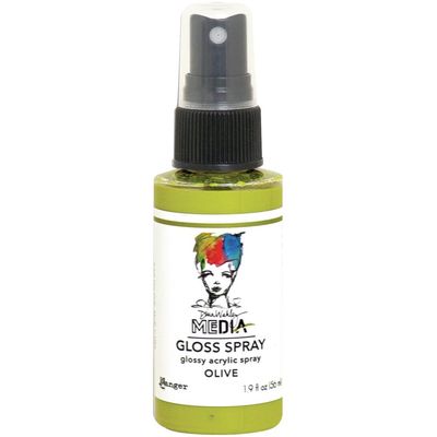 Dina Wakley - Acrylic Gloss Sprays couleur «Olive» 2 oz