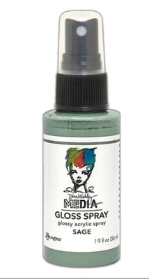 Dina Wakley - Acrylic Gloss Sprays couleur «Sage» 2 oz