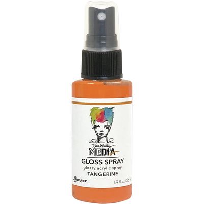 Dina Wakley - Acrylic Gloss Sprays couleur «Tangerine» 2 oz