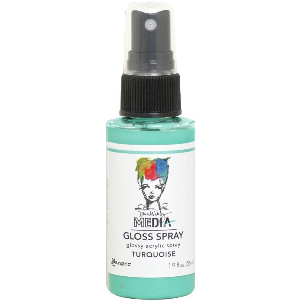 Dina Wakley - Acrylic Gloss Sprays couleur «Turquoise» 2 oz