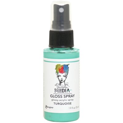 Dina Wakley - Acrylic Gloss Sprays couleur «Turquoise» 2 oz