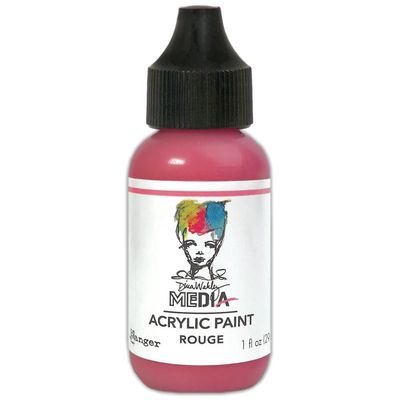 Dina Wakley - Peinture acrylique «Rouge» 1oz