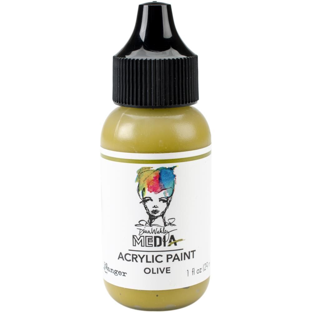 Dina Wakley - Peinture acrylique «Olive» 1oz