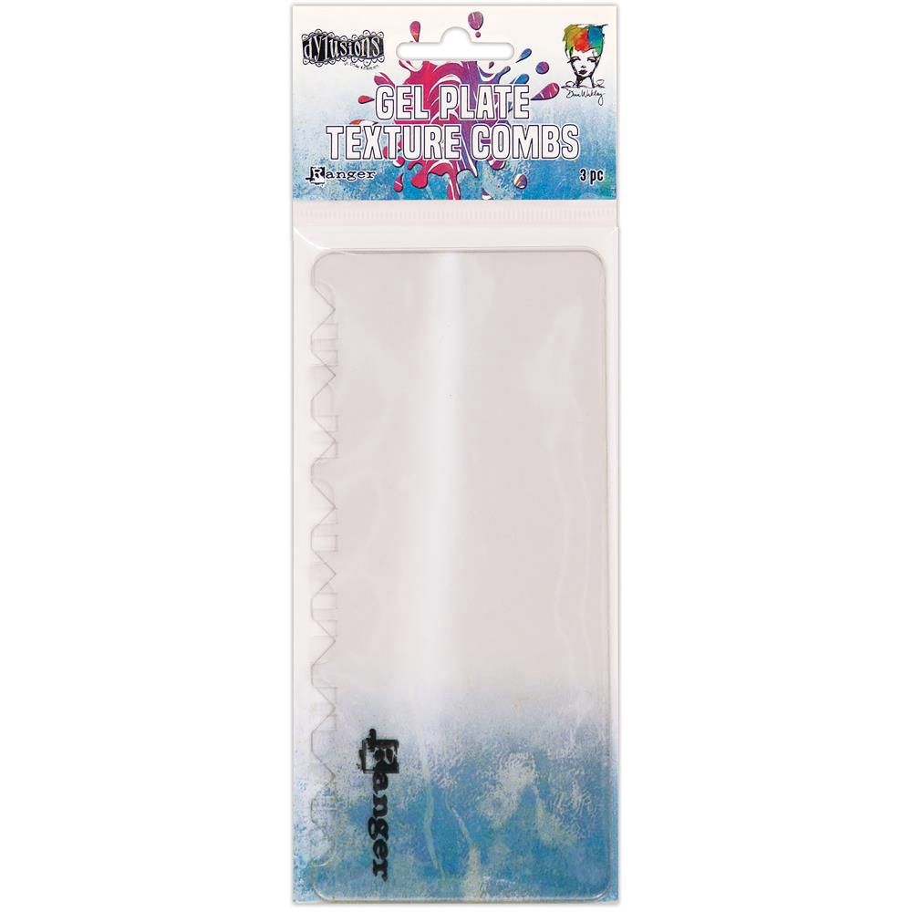 Dina Wakley - Spatules «Gel Press Plate Texture Combs» 3 pièces