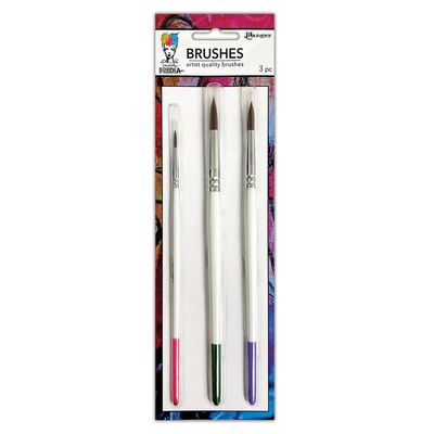 Dina Wakley - Pinceaux «Media Bruhes #2, #8, # 12» 3 pièces