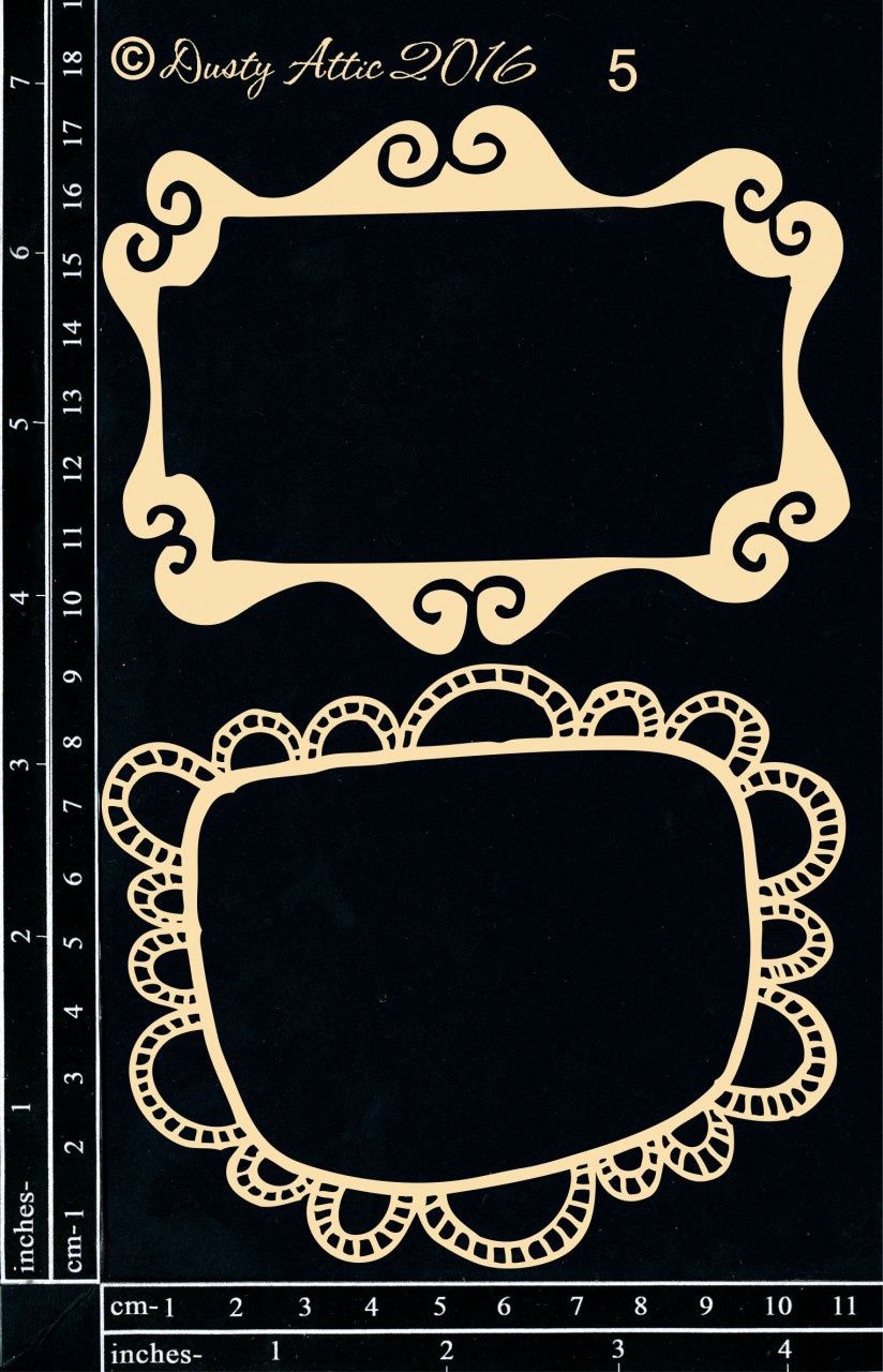 Dusty Attic - Chipboard Whimsy Frames #5