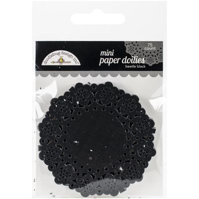 Doodlebug- « Black paper doilies» petit 75 pcs
