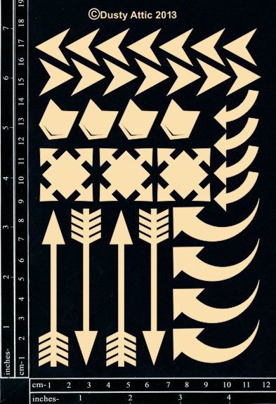 Dusty Attic - Chipboard «Arrows #1»