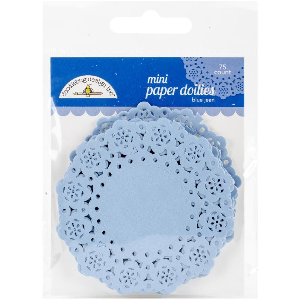 Doodlebug- « Blue Jean paper doilies» petit 75 pcs