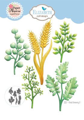 Elizabeth Craft - Dies Floral Greenery 3, 6 pièces