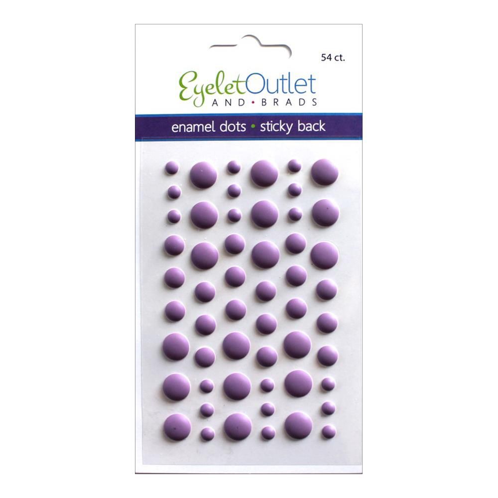 Eyelet outlet - Enamel Dots autocollant «Matte Violet» 54 / emballage