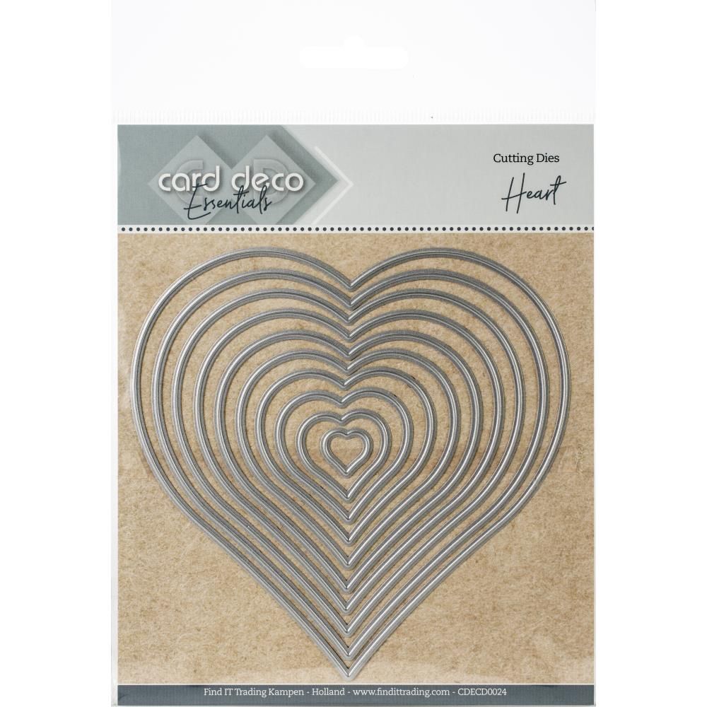 Find It Trading - Dies «Card Deco Essentials» modèle «Heart» 10 pcs