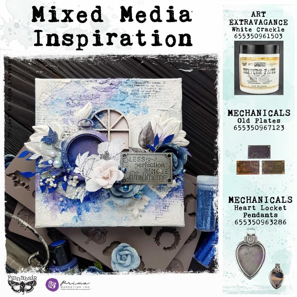 Finnabair - «Pâte de structure White Crackle» 8.5 oz