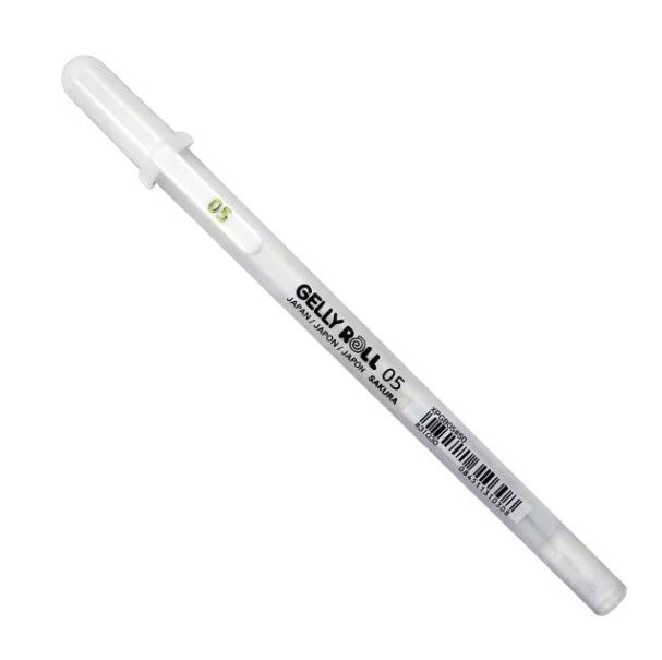 Gelly Roll - Stylos à encre blanche avec pointe de 0,5 mm, Unité