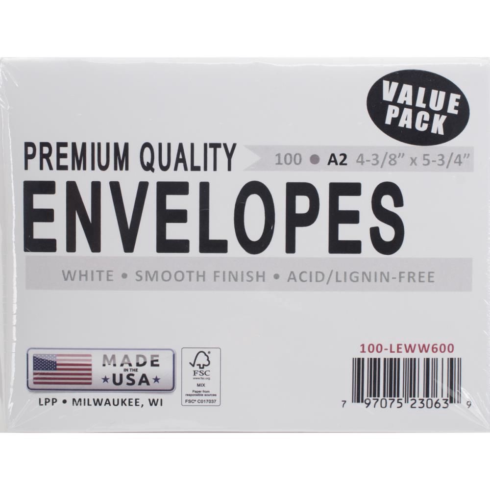 Enveloppes - A7 5" 1/4 X 7" 1/4, paquet de 100
