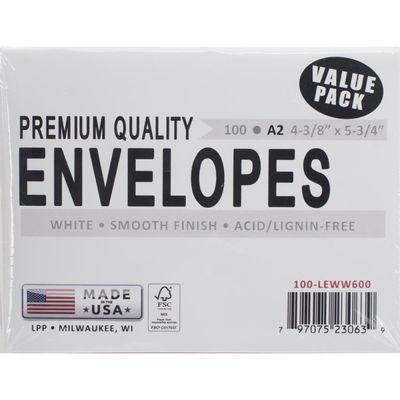 Enveloppes - A7 5" 1/4 X 7" 1/4, paquet de 100